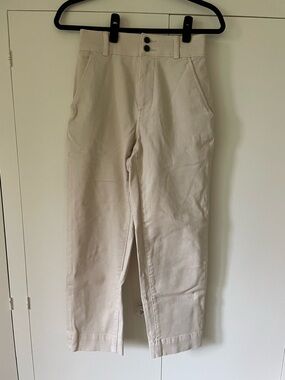 EUC Everlane The Organic Straight-Leg Pant Bone size 2